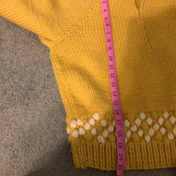 Vintage 1970s Chunky Zip Cottagecore Sweater Pullover - Picture 2 of 6